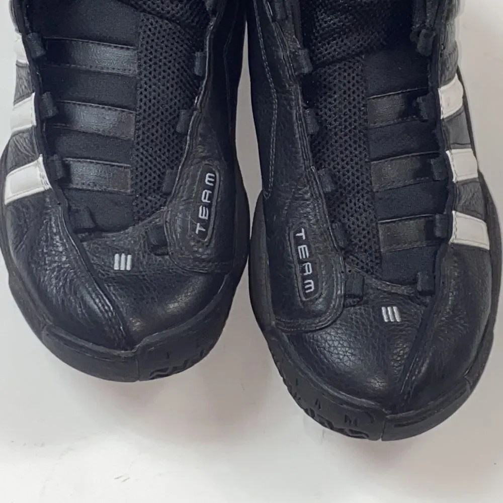 VTG, Y2K ADIDAS TEAM 672465 LEATHER VINTAGE 2001 MEN SHOES SIZE 10.5 NO LACES
